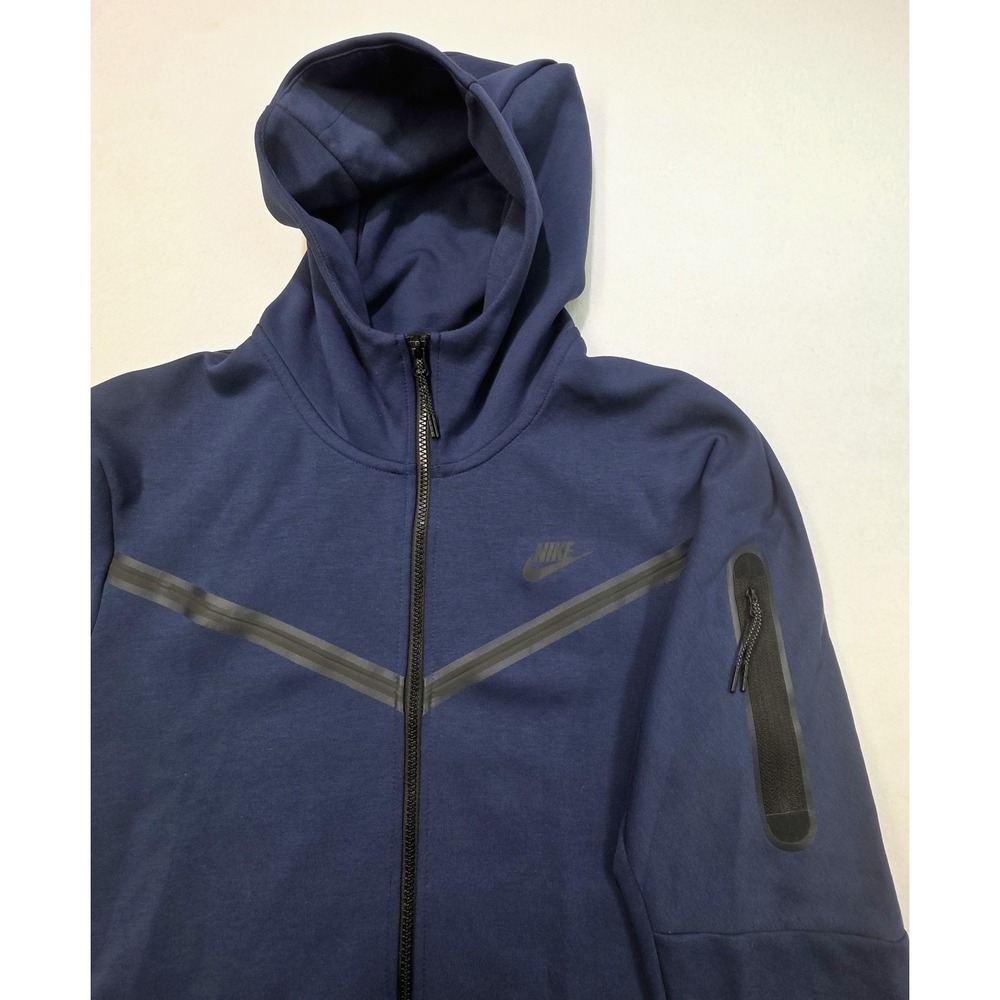 Nike Sportswear Tech Jacket Hoodie Men L LIMITED USE Blue Fleece Full-Zip CU4489